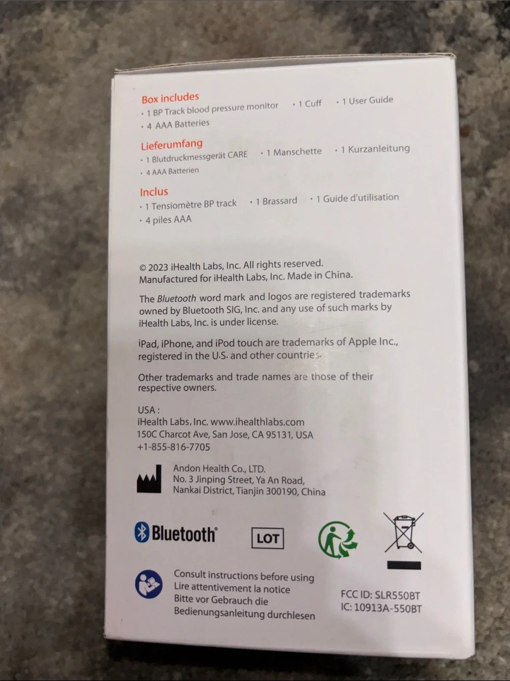 iHealth Track Connected Blood Pressure Monitor Wireless Bluetooth 079